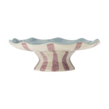 Willa Striped Stoneware Cake Stand - Multi