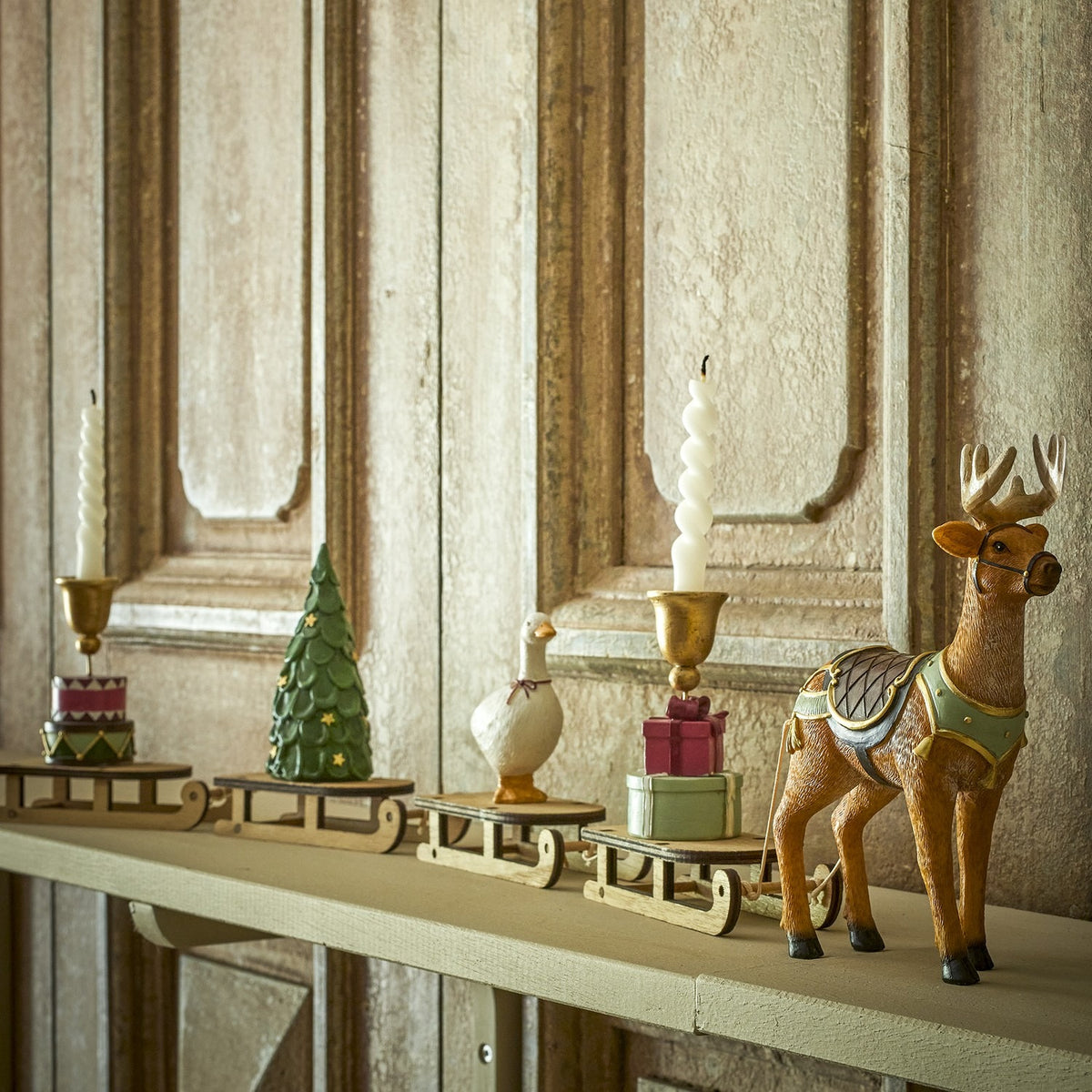 Dasher Resin Christmas Decoration - Multi