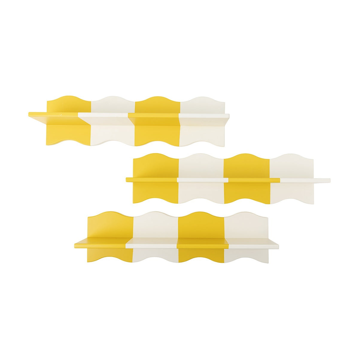 Bubbi Wavy Wall Shelf - Yellow