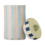 Phoenix Striped Stoneware Storage Jar with Lid 500ml - Multi