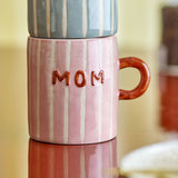 Cherish Striped Stoneware Mug 325ml - Pink
