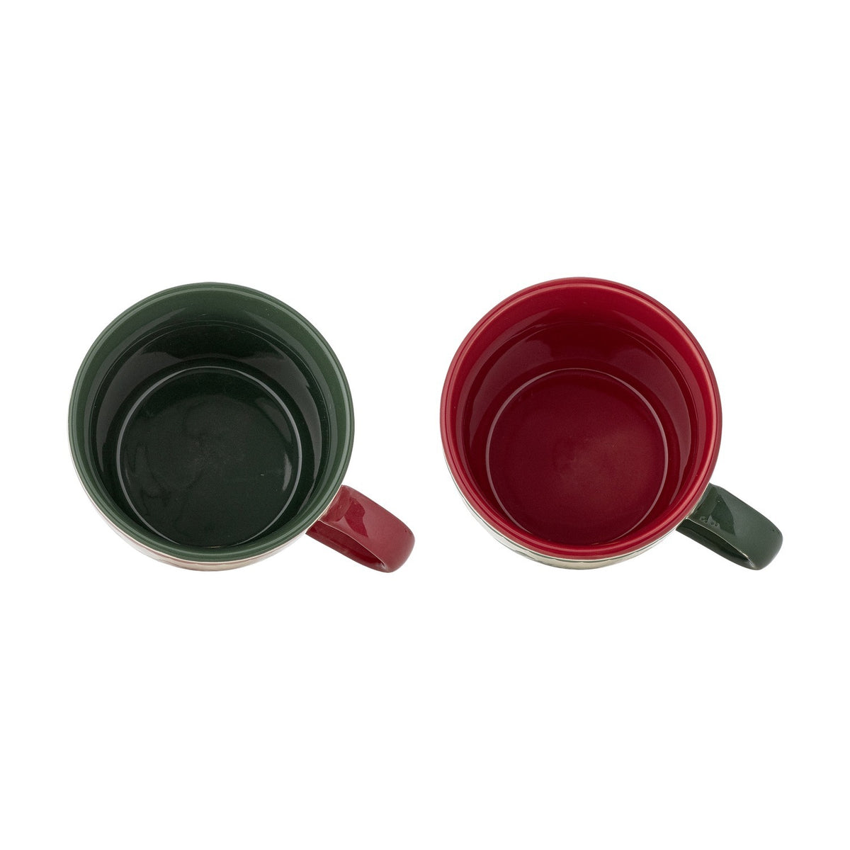 Siffer Star Stoneware Christmas Mugs 300ml Set of 2 - Multi