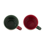 Siffer Star Stoneware Christmas Mugs 300ml Set of 2 - Multi