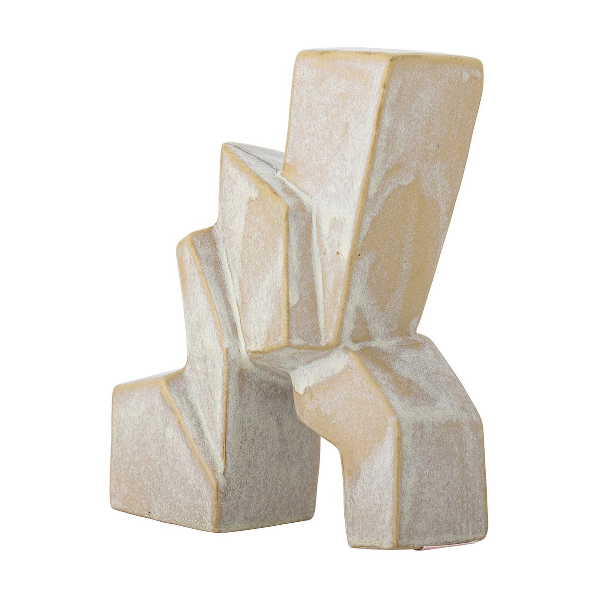 Cokolia Geometric Stoneware Ornament - Cream