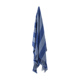 Frello Striped Cotton Throw - Blue
