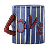 Cherish Striped Stoneware Mug - Blue