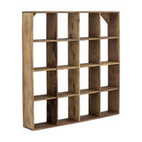 Tilo Wooden Wall Shelf 70x70cm - Brown