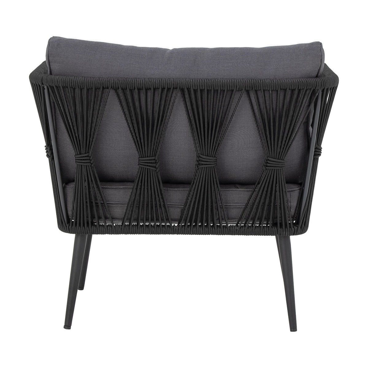 Pavone Fire-resistant Iron Garden Chair - Black