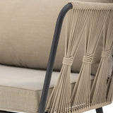 Pavone Fire-resistant Iron Garden Chair - Beige