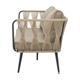 Pavone Fire-resistant Iron Garden Sofa - Beige