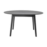 Peron Round Wooden Dining Table - Black