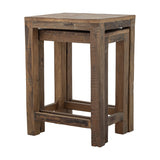 Galen Wooden Side Tables Set of 2 - Brown