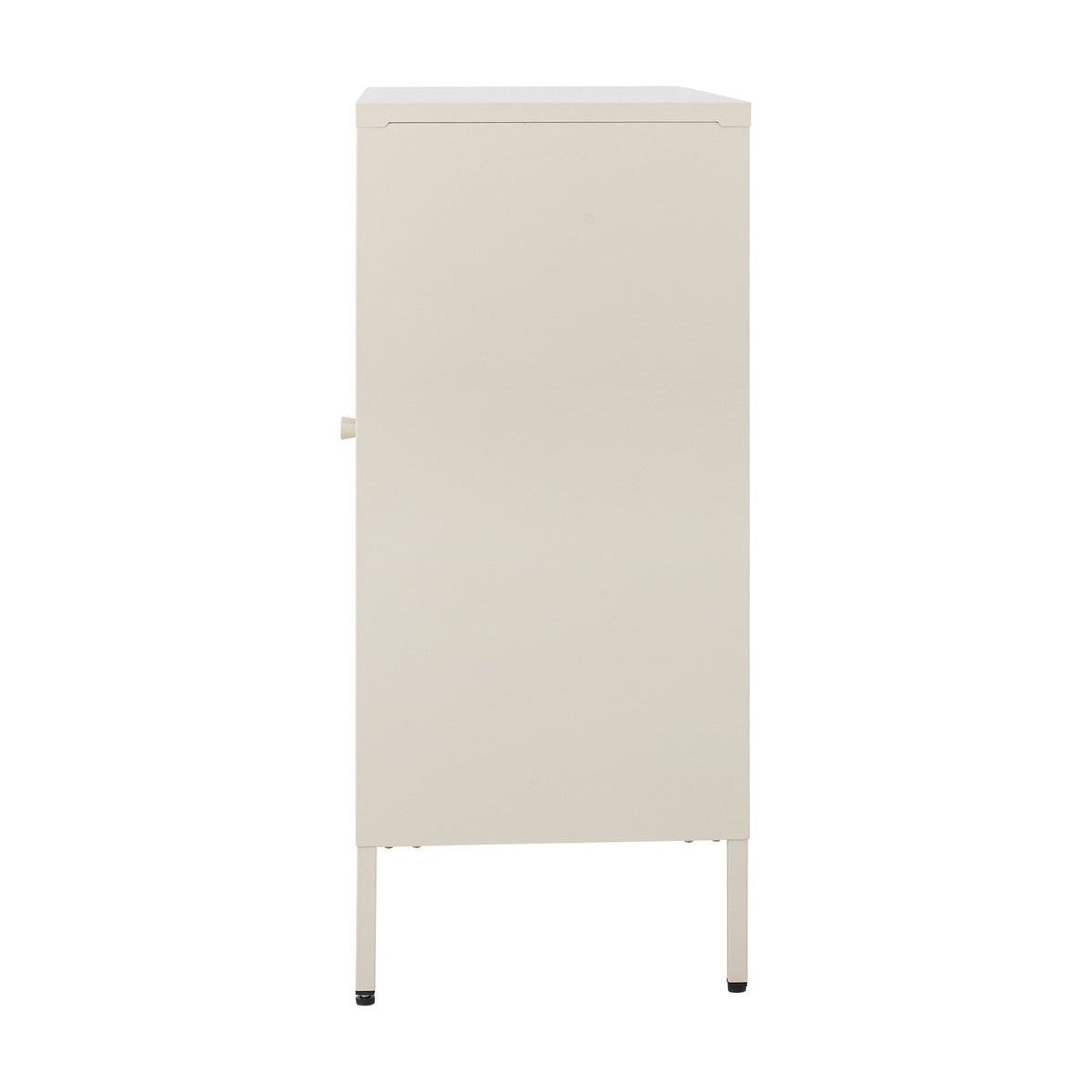 Salvo Ribbed Iron Cabinet - Beige