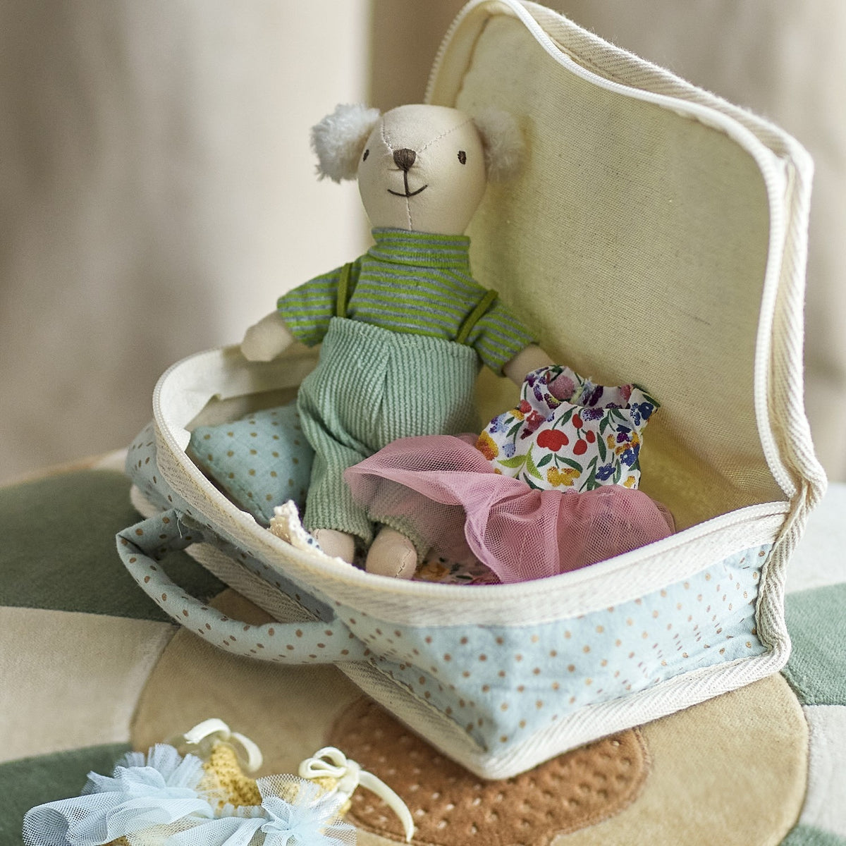 Lara Rag Doll with Dotted Suitcase - Multi