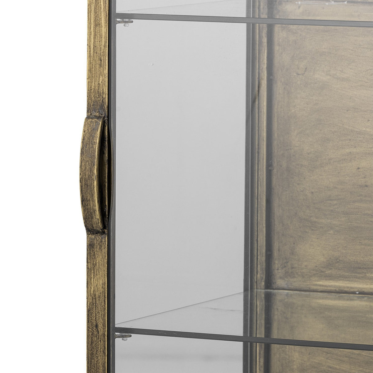 Saone Glass Cabinet - Brass