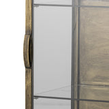 Saone Glass Cabinet - Brass