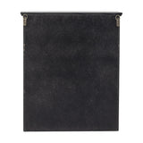 Hazem Striped Wooden Cabinet - Black