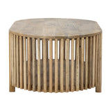 Sali Oval Wooden Coffee Table - Beige