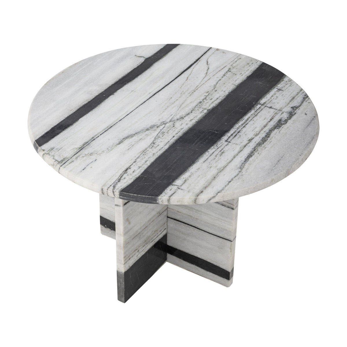 Rosito Striped Marble Coffee Table - White