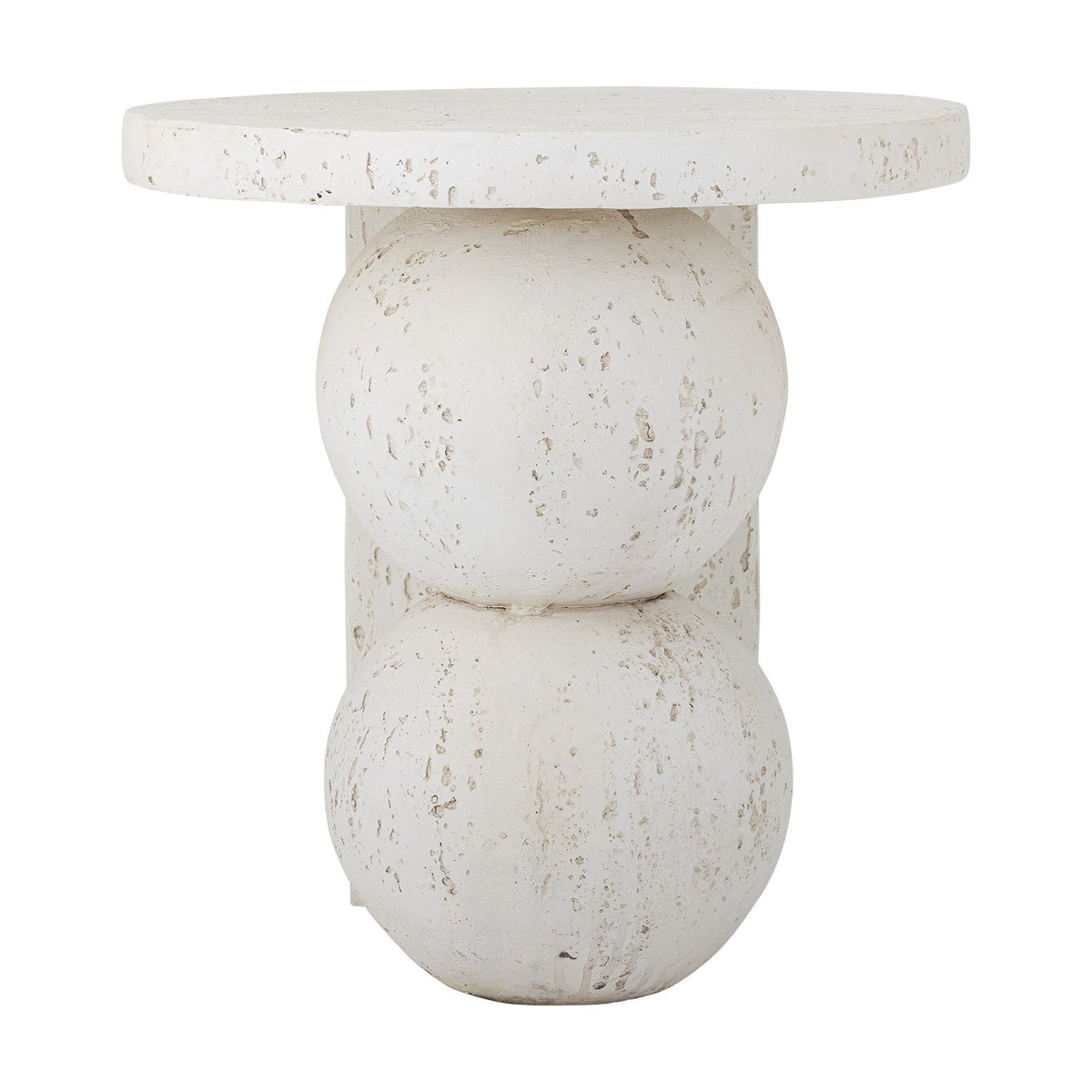 Tally Round Resin Side Table - White