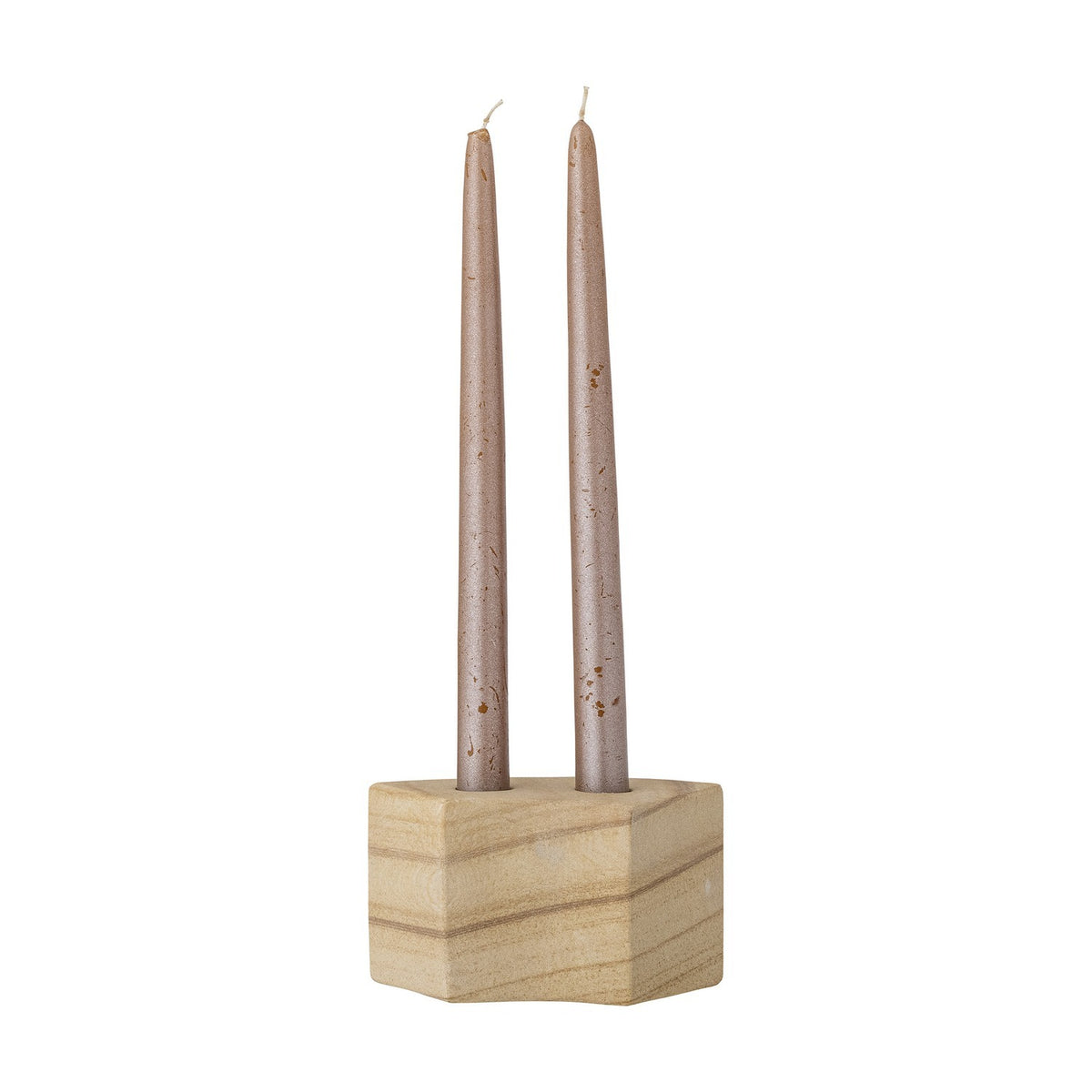 Florida Sandstone Candle Holder - Beige