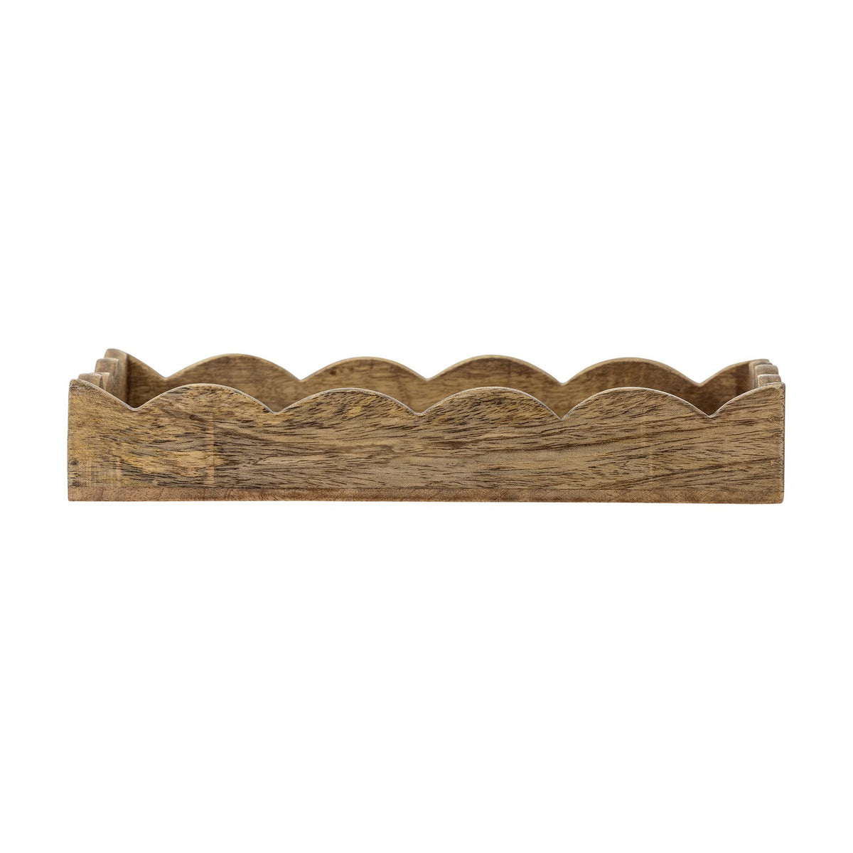 Namira Wavy Wooden Tray - Brown