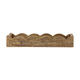 Namira Wavy Wooden Tray - Brown