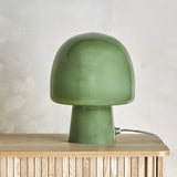Paddy Mushroom Glass Table Lamp - Green