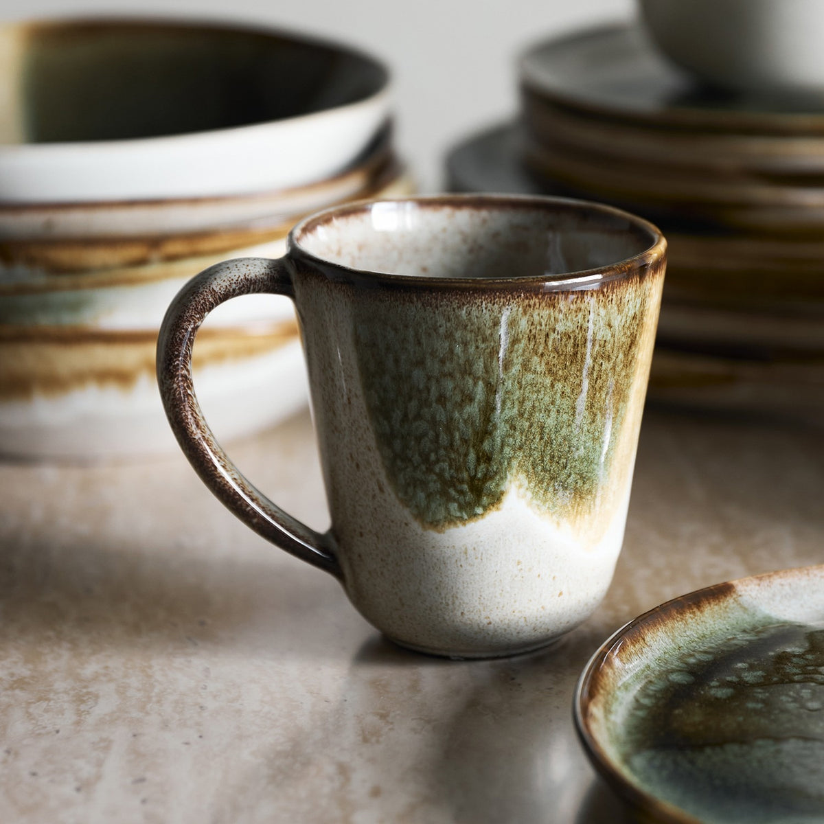 Jules Stoneware Mug 450ml - Green