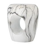 Bard Stoneware Side Table - White