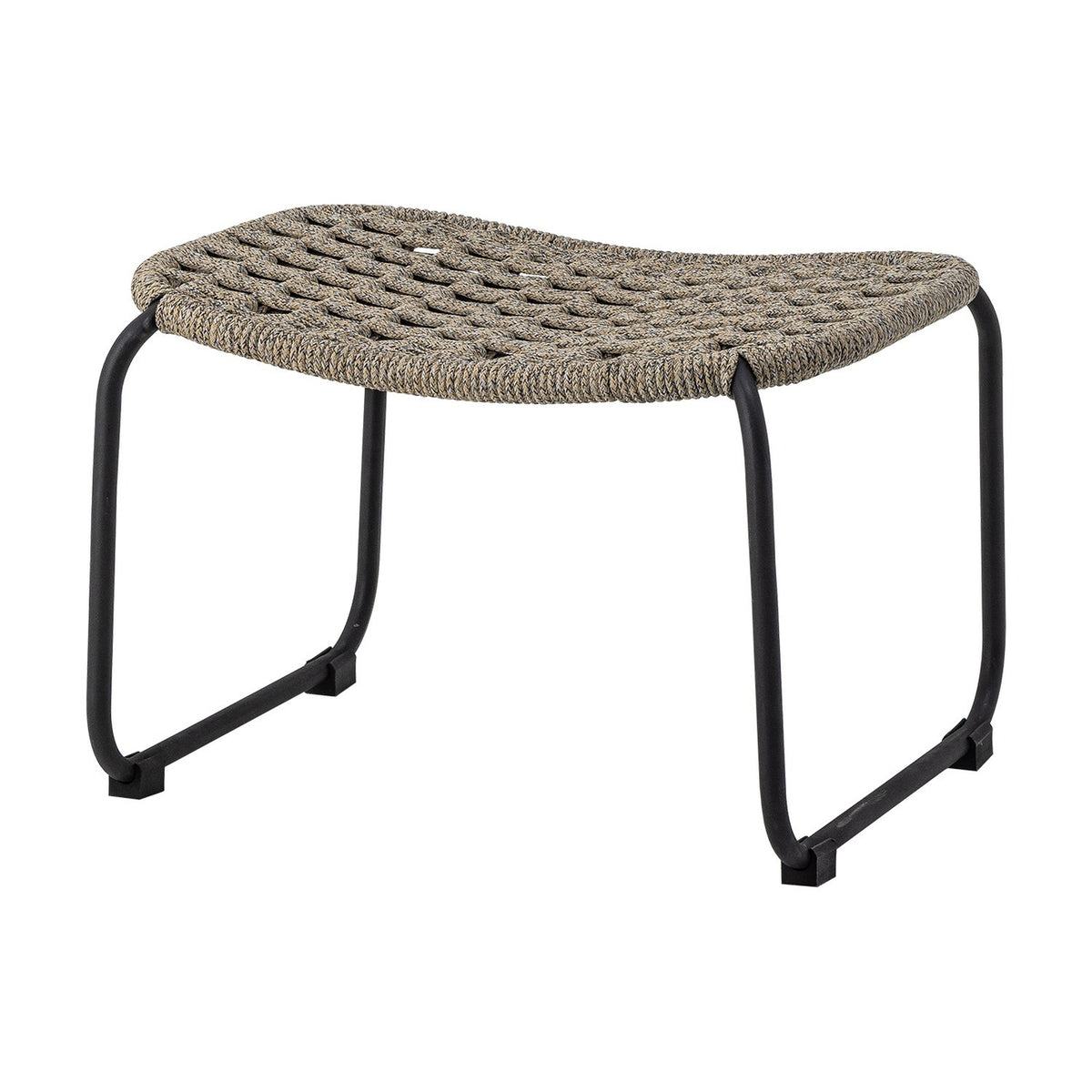 Calana Iron Lounge Chair with Footstool - Grey