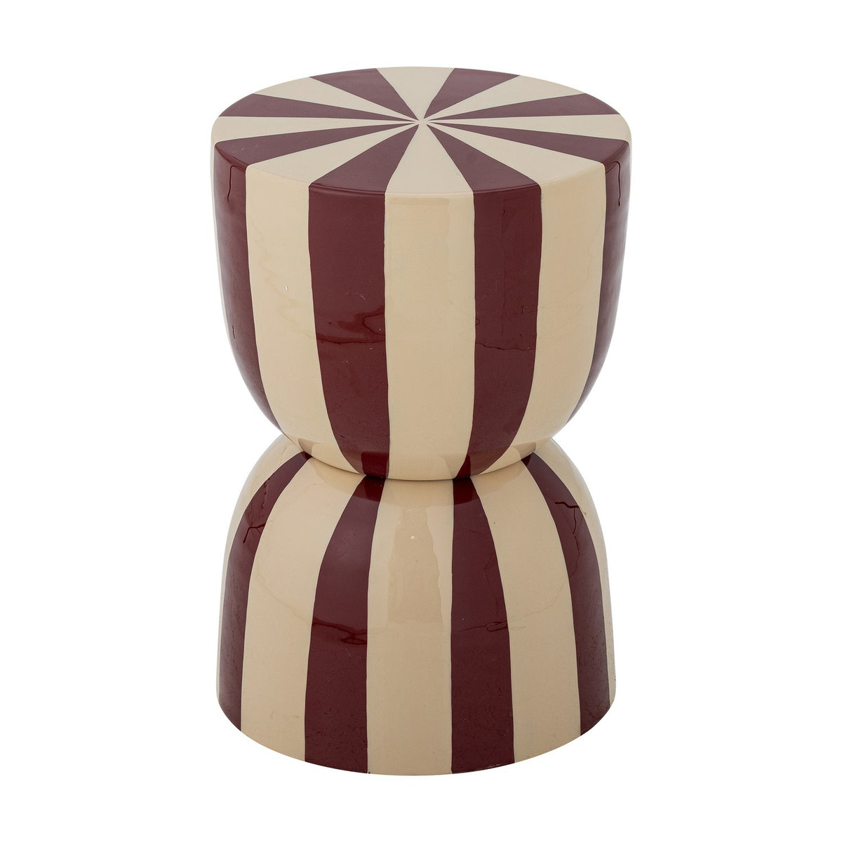 Vrea Striped Iron Side Table - Multi