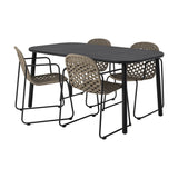 Calana Iron Garden Table - Black