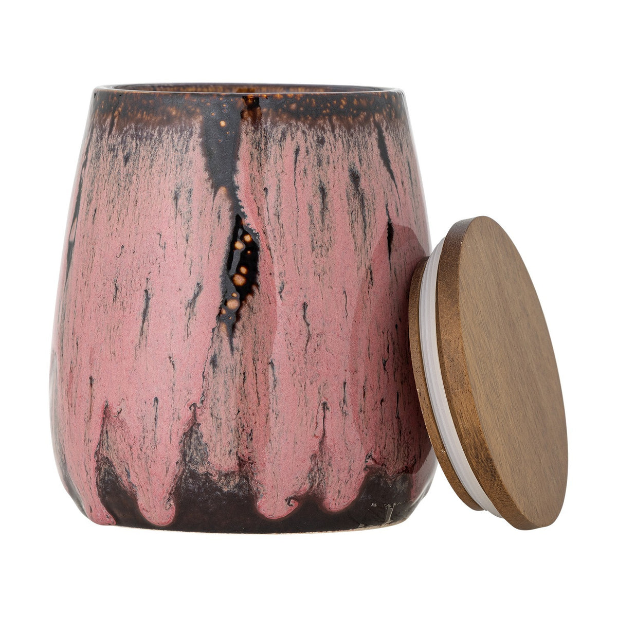 Rayen Stoneware Storage Jar with Lid 980ml - Pink