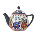 Florist Floral Stoneware Teapot with Strainer 900ml - Multi