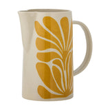 Fauni Leaf Stoneware Jug 2165ml - Yellow