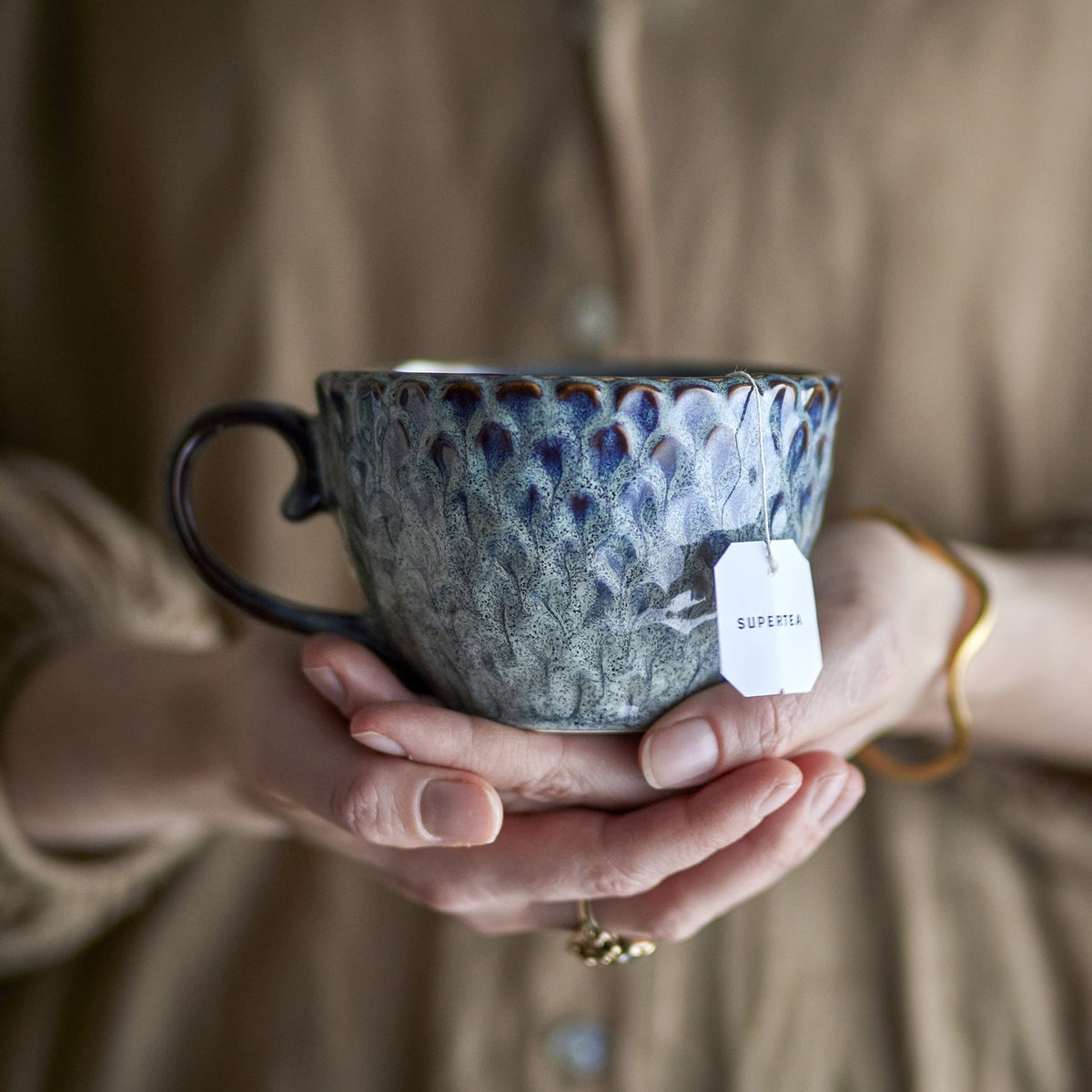 Katrina Stoneware Cups 365ml Set of 4 - Grey