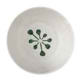 Linora Floral Stoneware Bowl 28cm - White