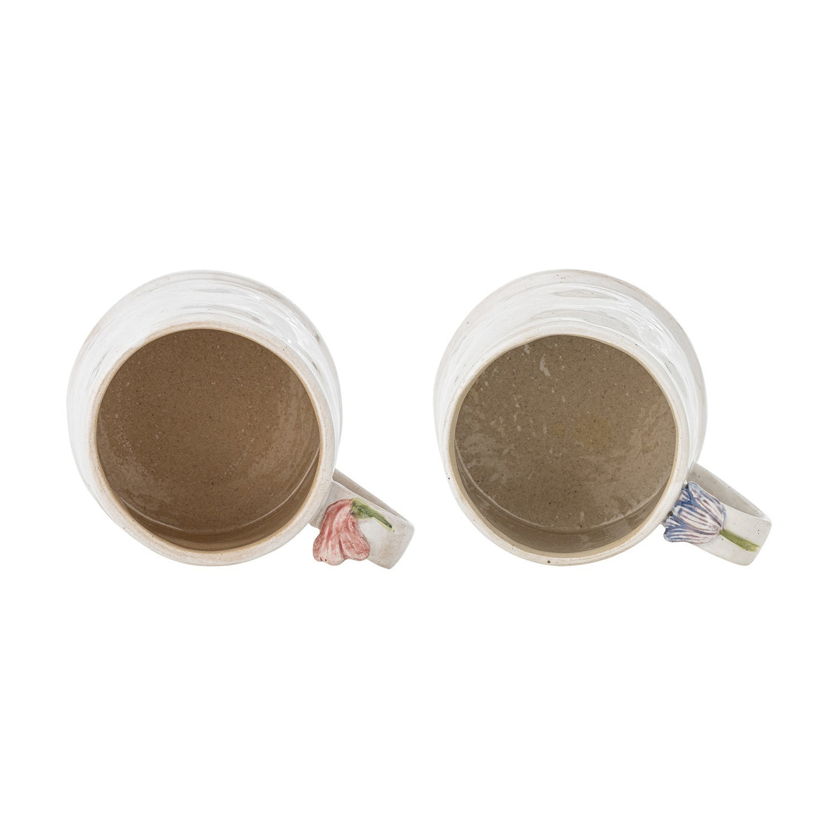 Camilla Floral Stoneware Mugs 430ml Set of 2 - Cream