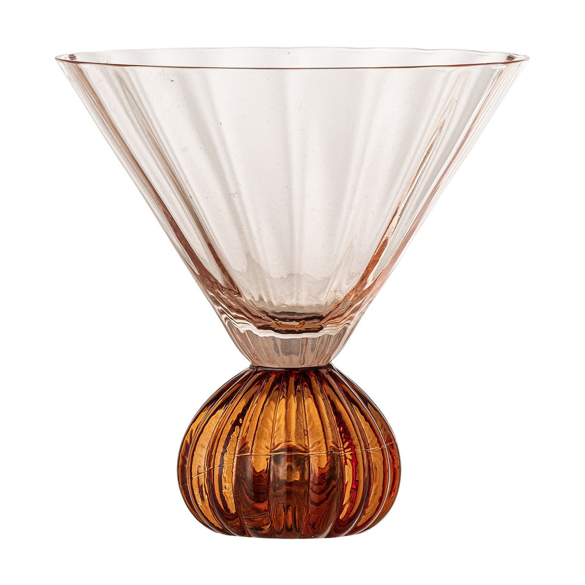 Taurin Ribbed Cocktail Glass - Pink