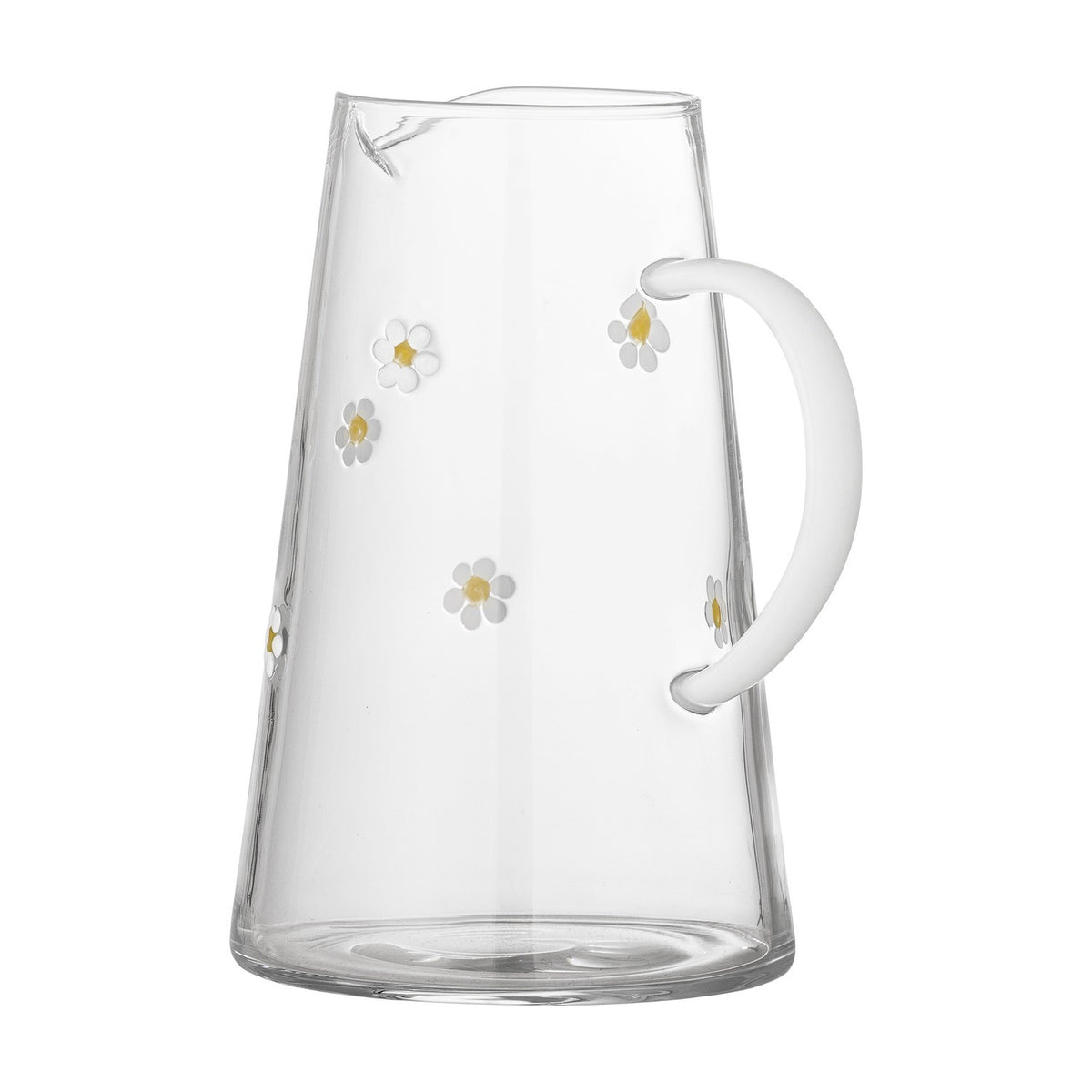 Buzz Floral Glass Jug 825ml - Clear