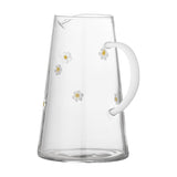 Buzz Floral Glass Jug 825ml - Clear