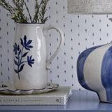 Eimy Floral Stoneware Jug - Cream