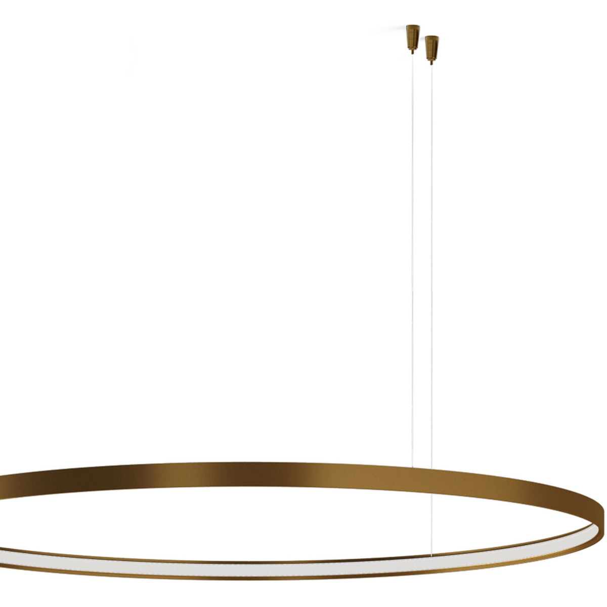 Zero Round Smart Aluminium Ring LED Pendant Light 98cm
