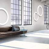 Silver Ring Aluminium LED Wall & Ceiling Light 123cm