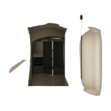 BIMU SV150 Metal Linear LED Pendant Light in white, shown as a slender vertical bar fixture beside an archway doorway, set against a plain background.