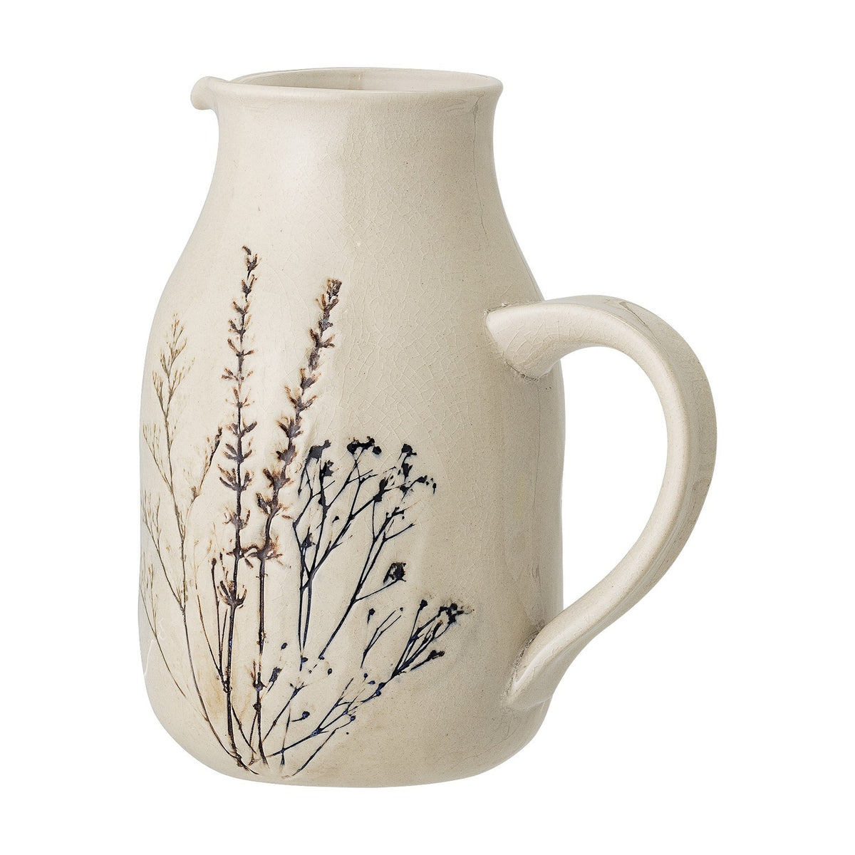 Bea Crackle Stoneware Jug 1500ml - Cream