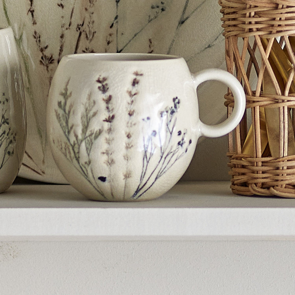 Bea Crackle Stoneware Cup 250ml - Beige