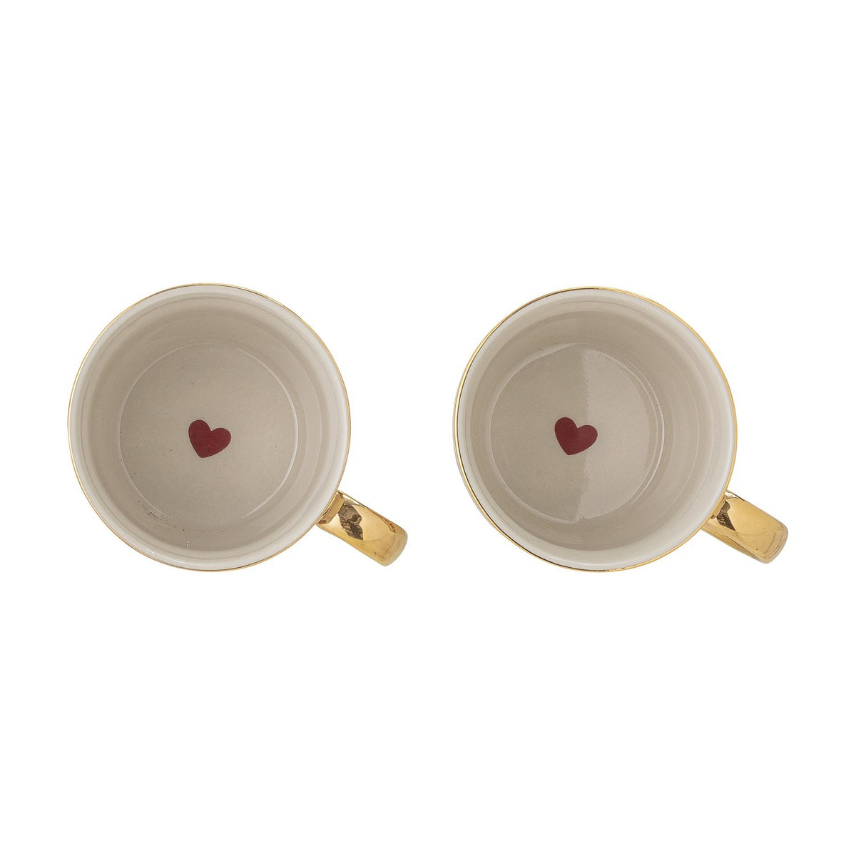 Jolly Stoneware Christmas Mugs 300ml Set of 2 - Cream