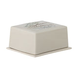Bea Crackle Stoneware Butter Dish - Cream